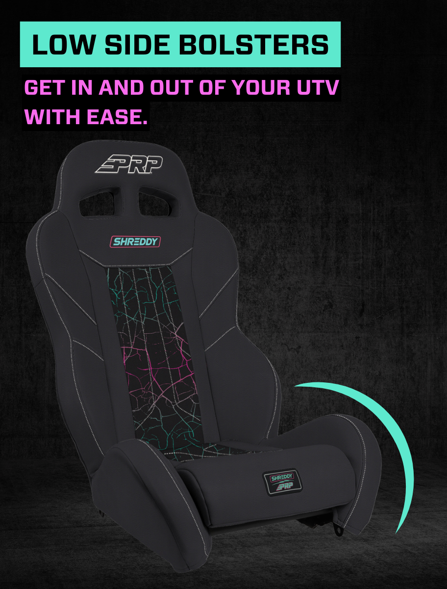 Shreddy Edition XCR Suspension Seat, Cracked Black