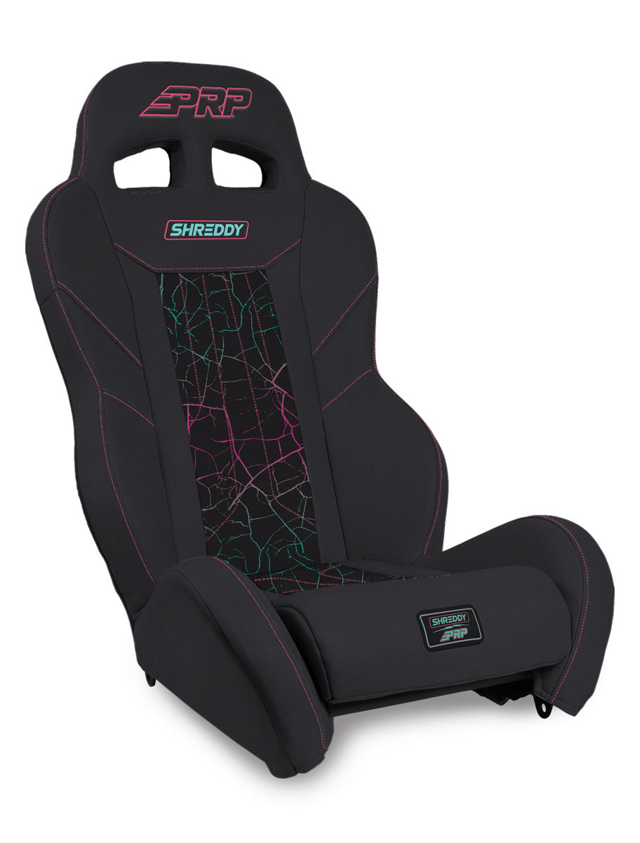 Shreddy Edition XCR Suspension Seat, Cracked Black