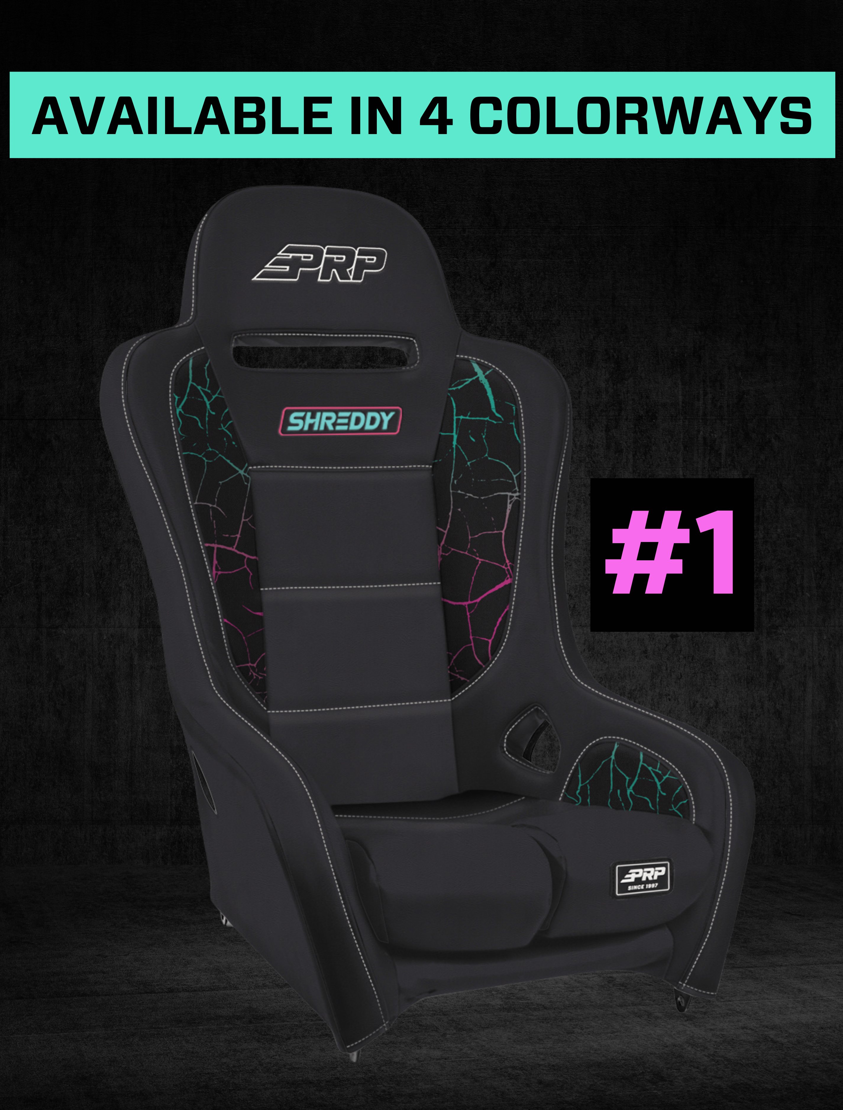 Shreddy Podium Suspension Seat; Black and