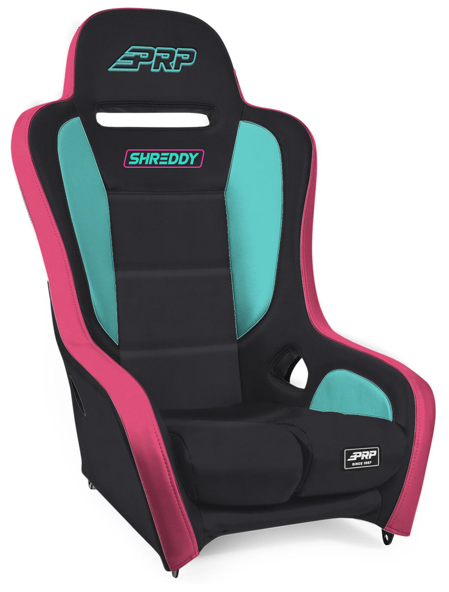 Shreddy Podium Suspension Seat; Black, Pink and