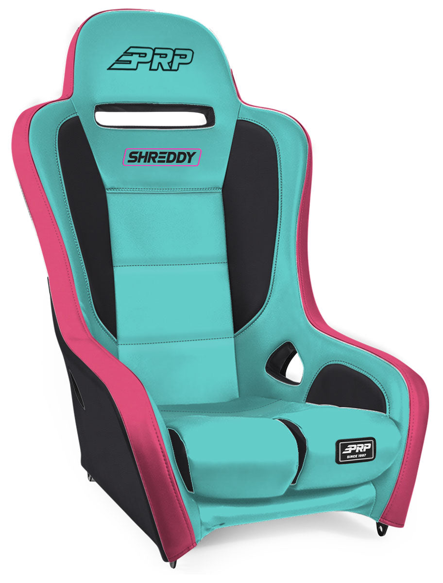 Shreddy Podium Suspension Seat; Pink, Teal and