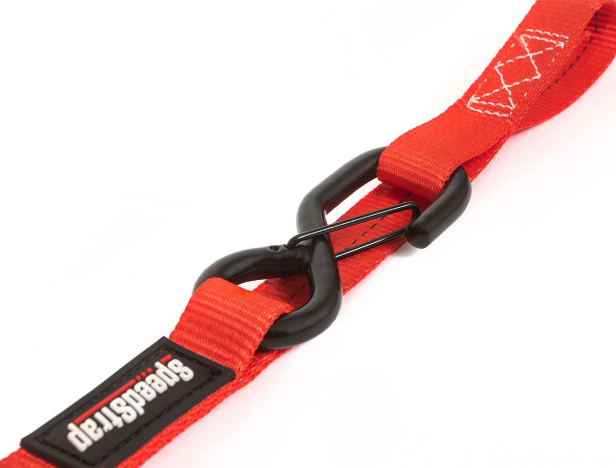 1" x 15' Ratchet Tie Down w/ Snap 'S' Hooks and Soft Tie (2 Pack) - SpeedStrap