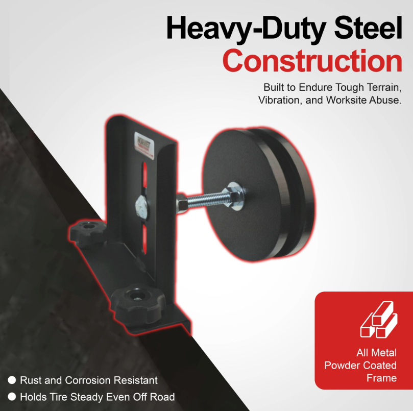 POLARIS RANGER GENERAL PATENTED BED MOUNTED SPARE TIRE CARRIER