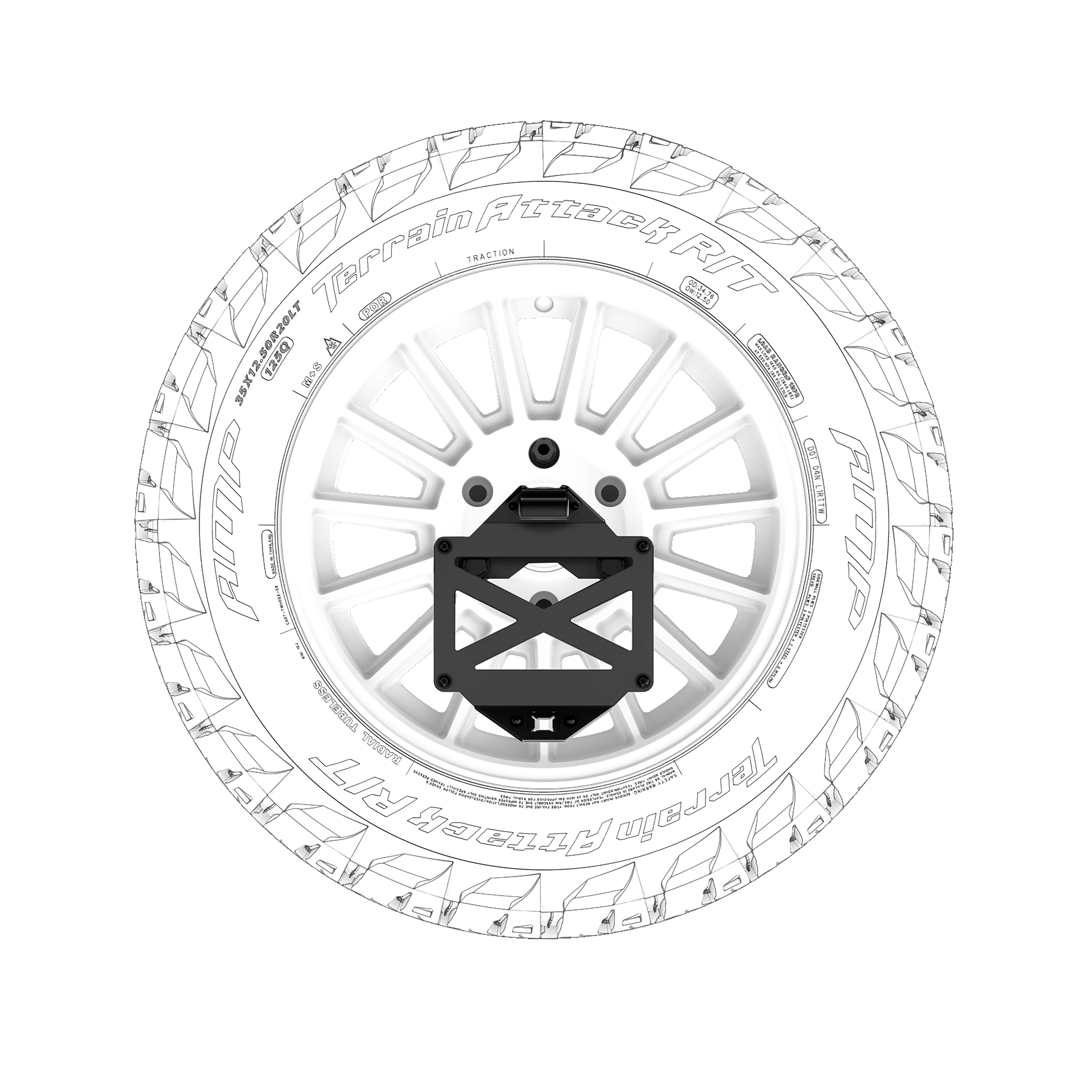 Body Armor 4x4 PRO SERIES II TIRE CARRIER