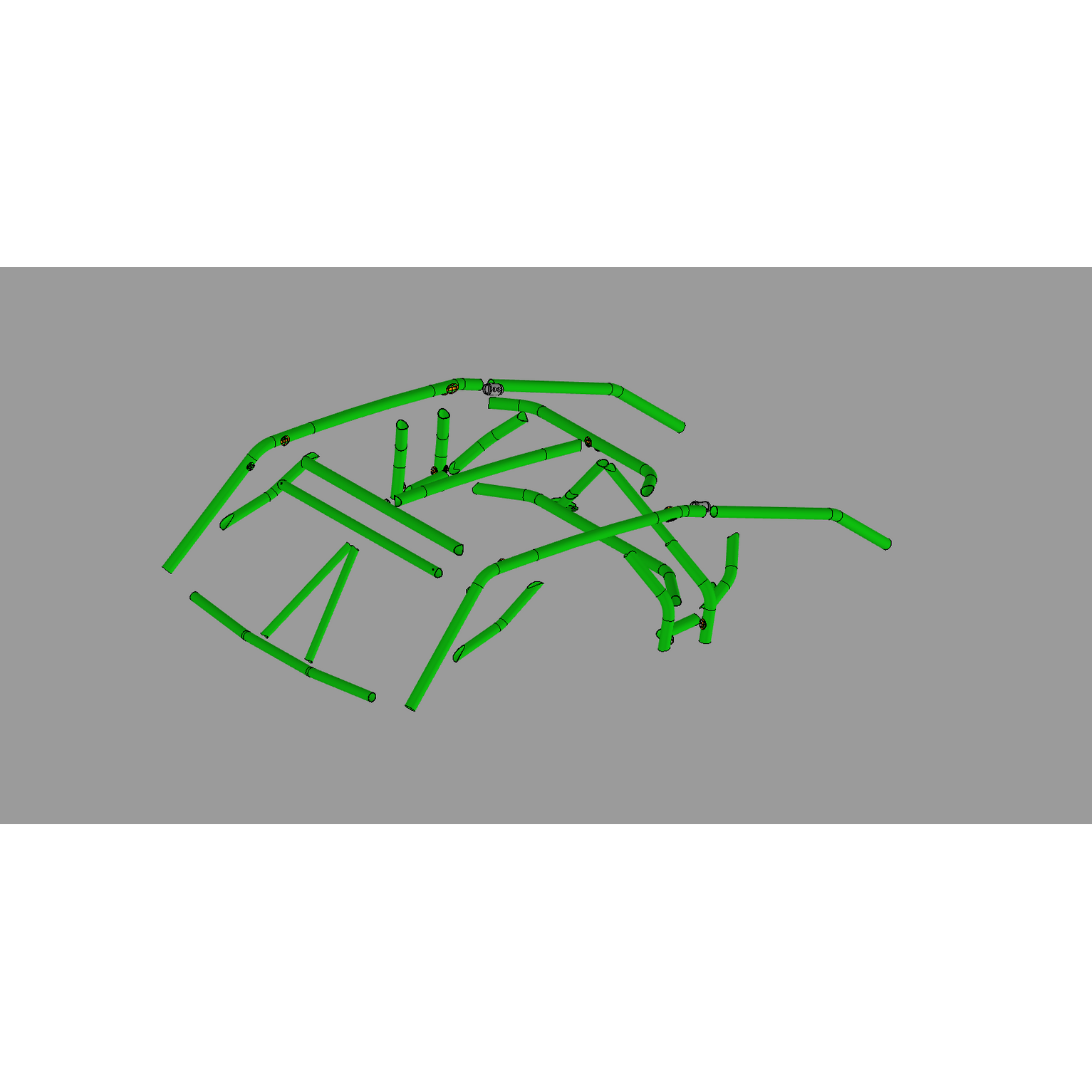 Kawasaki KRX (2-Seater) RivTab DIY (Weld Yourself) Roll Cage Kit