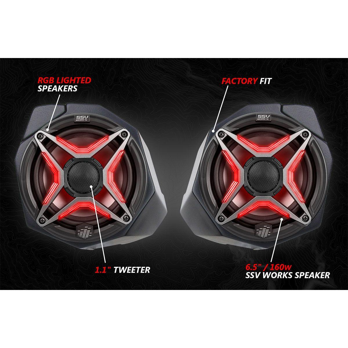 Polaris Ranger XP 1000 6.5" Front Speaker Pods
