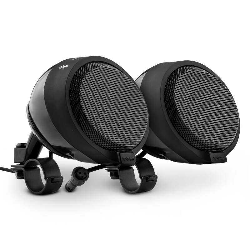 DS18 2.5in Handlebar Mount Speakers Full-Range Amplified Class D USB Port Water Resistant