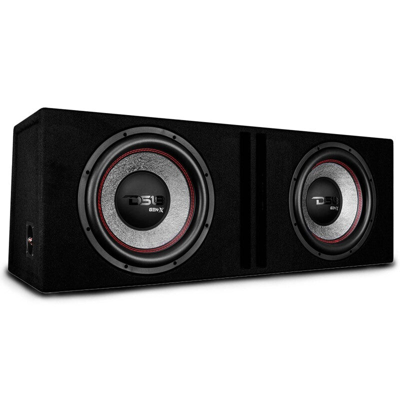 DS18 Dual 12in Loaded 900 Watts RMS 2x GEN-X124D Ported Enclosure Speakers Included