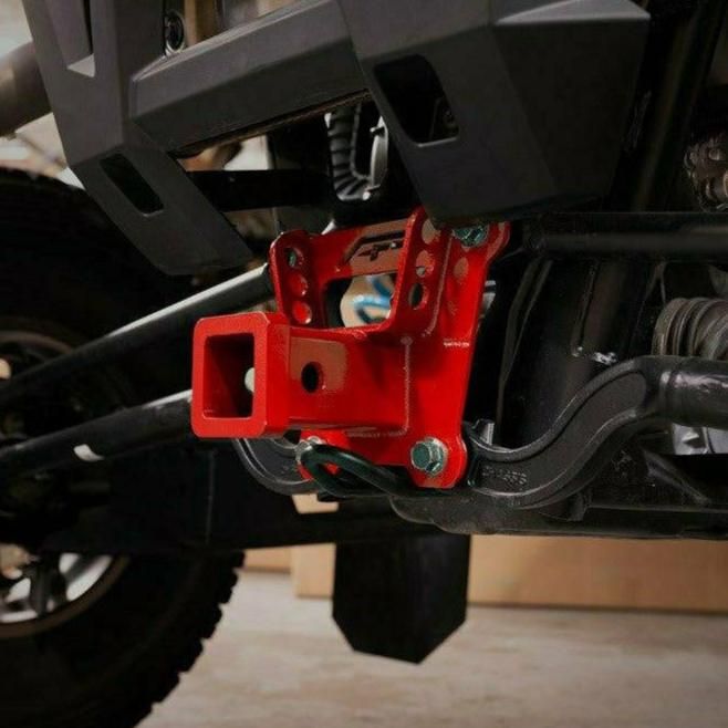 Polaris RZR Turbo S Radius Rod Plate with Hitch Receiver