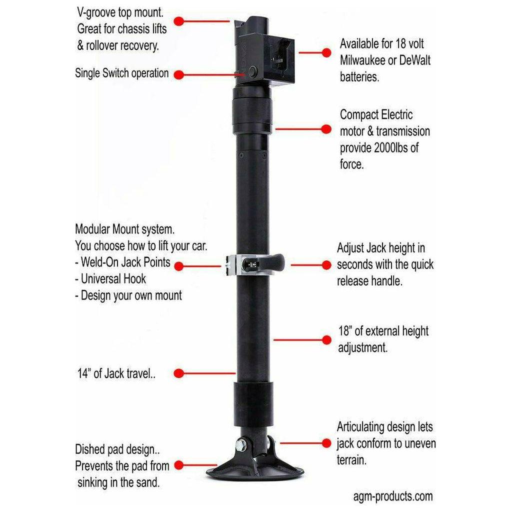 Electric Jack with Universal Hook