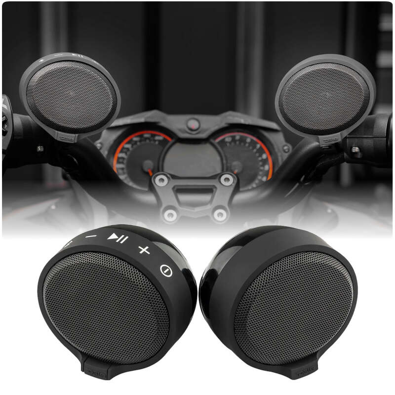 DS18 2.5in Handlebar Mount Speakers Full-Range Amplified Class D USB Port Water Resistant