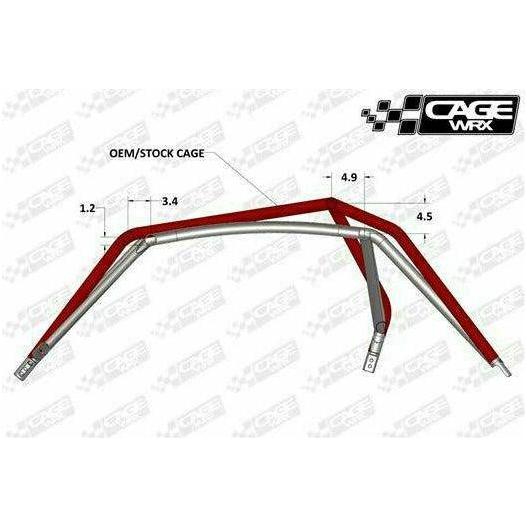 Polaris RZR (2019-2023) Raw Assembled Competition Cage with Roof