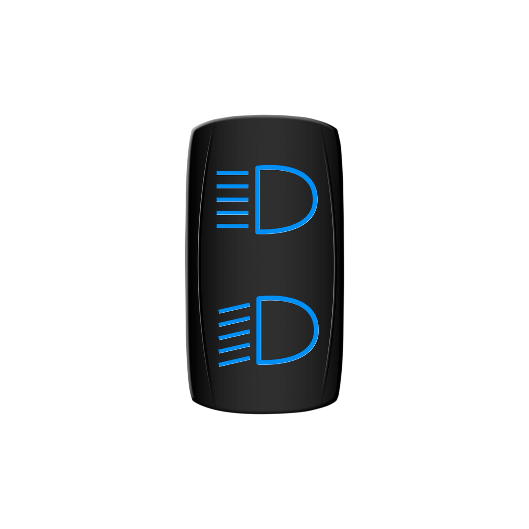 Hi/Lo Beam Rocker Switch (Blue)