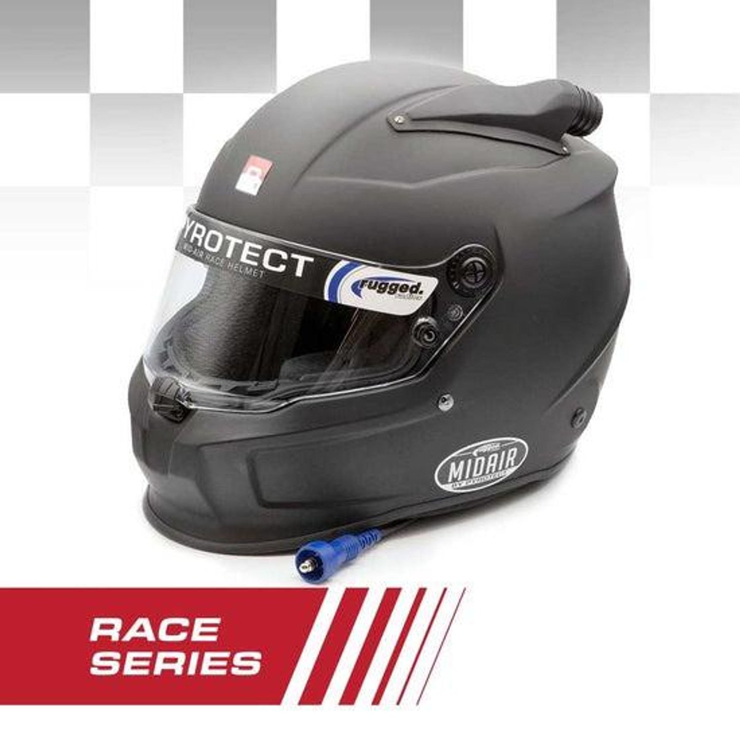 Rugged Radios Pyrotect MIDAIR Race Offroad Wired Helmet