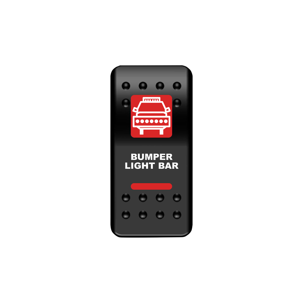 Bumper Light Bar Rocker Switch (Red)