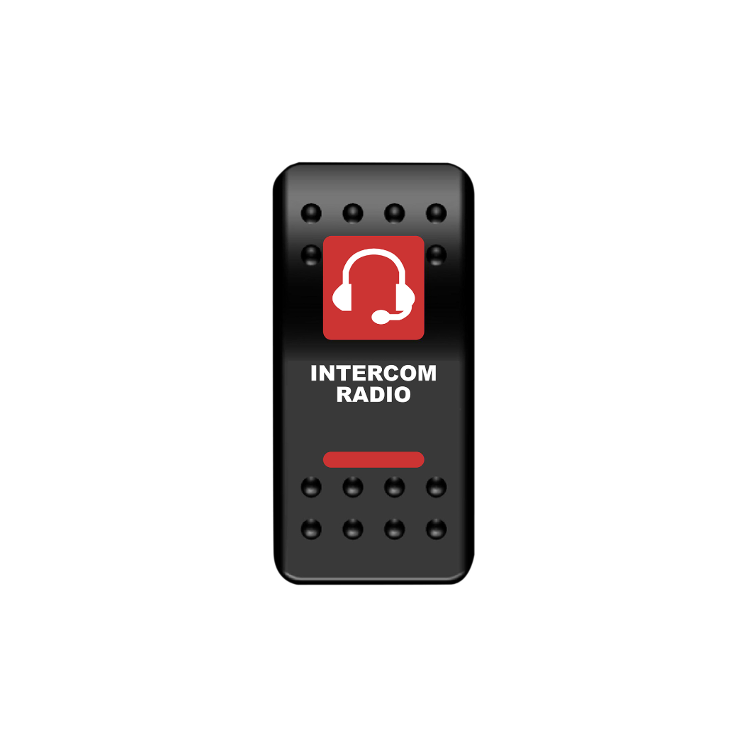 Intercom Radio Rocker Switch (Red)