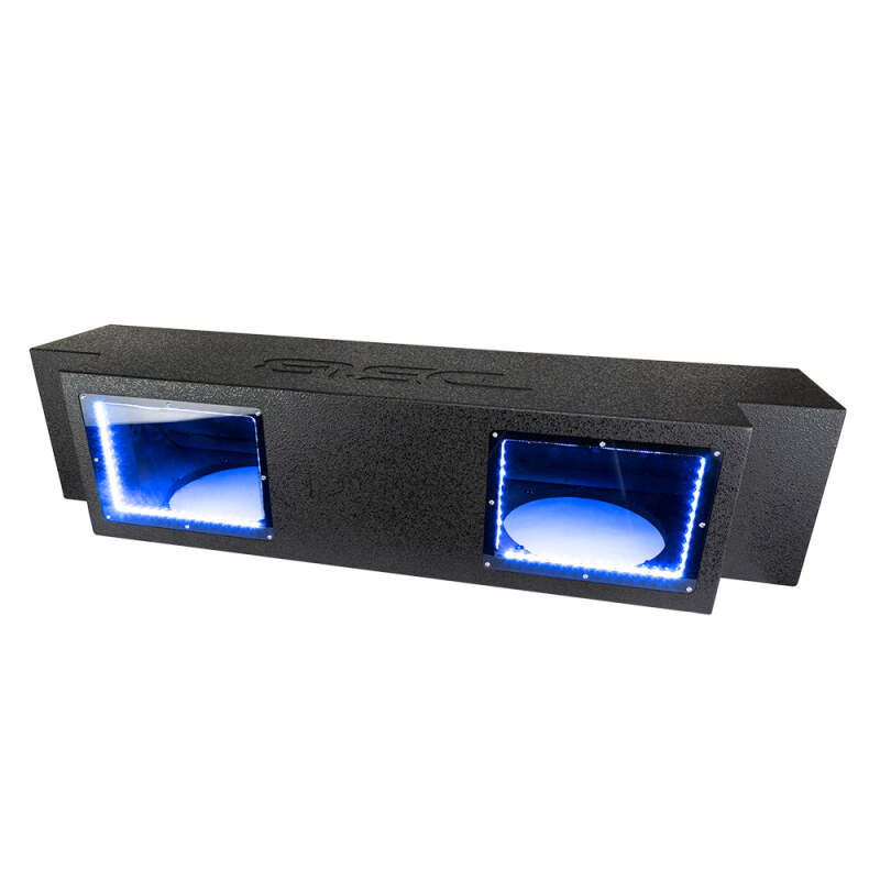 DS18 2007-23 Jeep JKU/JLU Subwoofer Enclosure 2x 12in Down Fire LED Lights (w/out Amplified System)