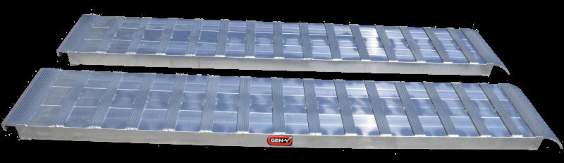 Gen-Y Extreme-Duty 6ft Aluminum Loading Ramps 15in x 72in 5K Capacity Per Ramp - Pair