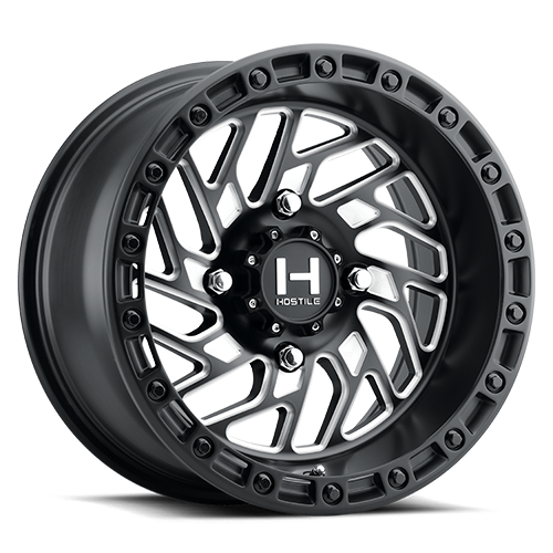 H116 Jigsaw UTV Wheel (Full Satin Black Milled)