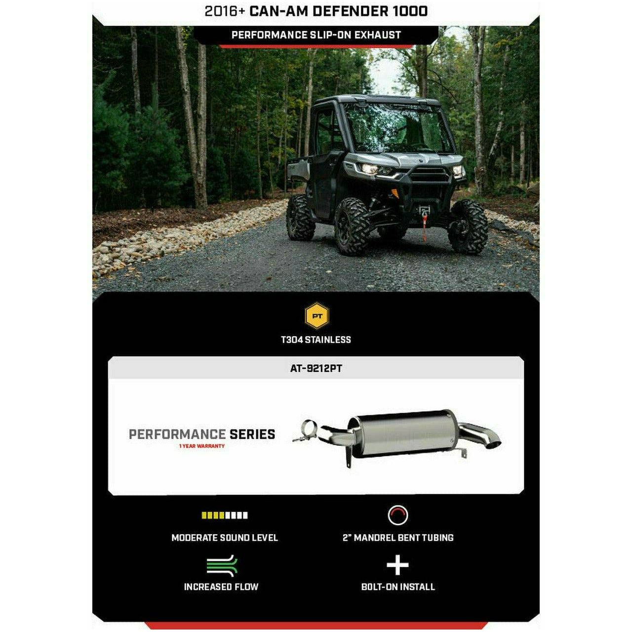 Can Am Defender Performance Series 5" Slip-On Exhaust