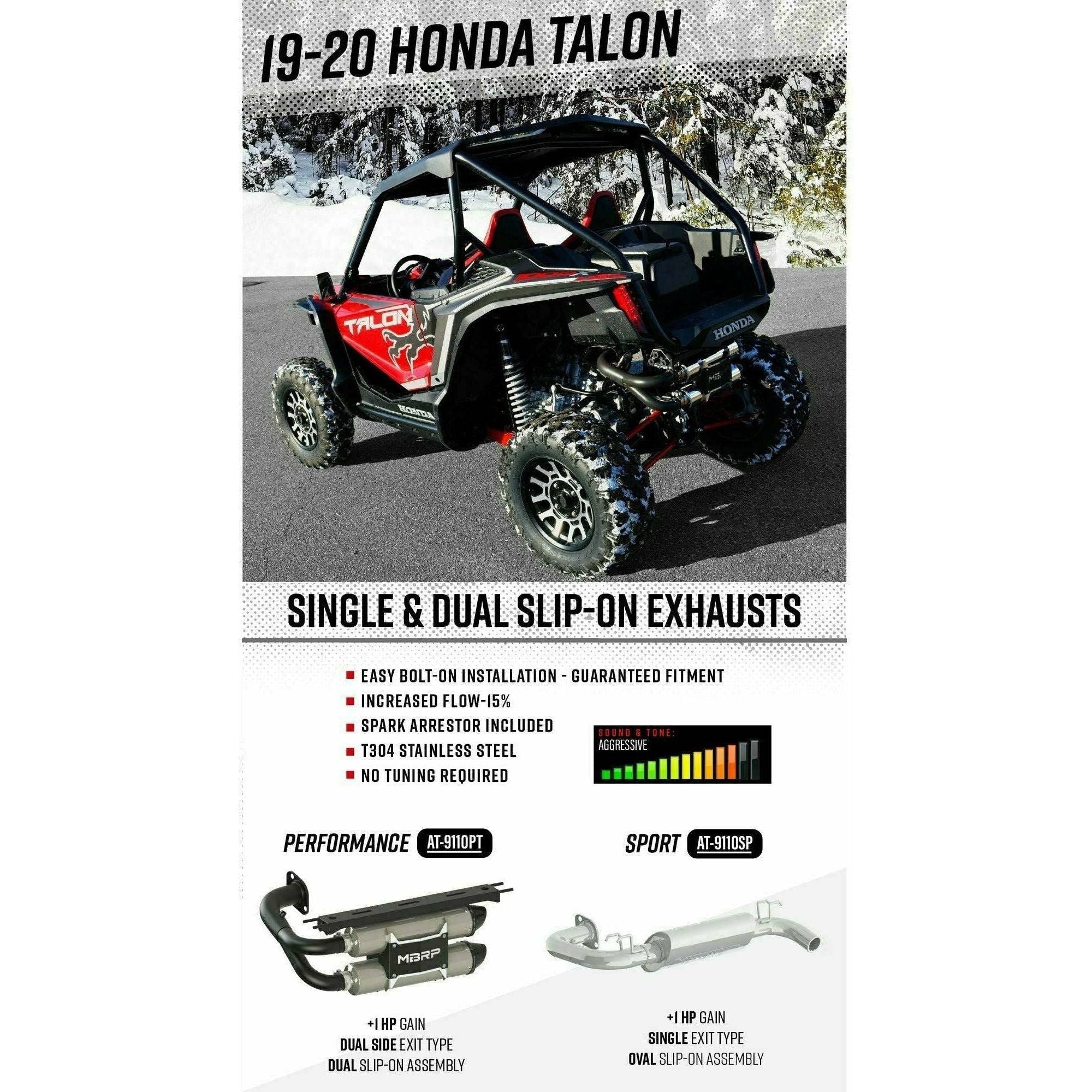 Honda Talon Performance Series Slip On Exhaust