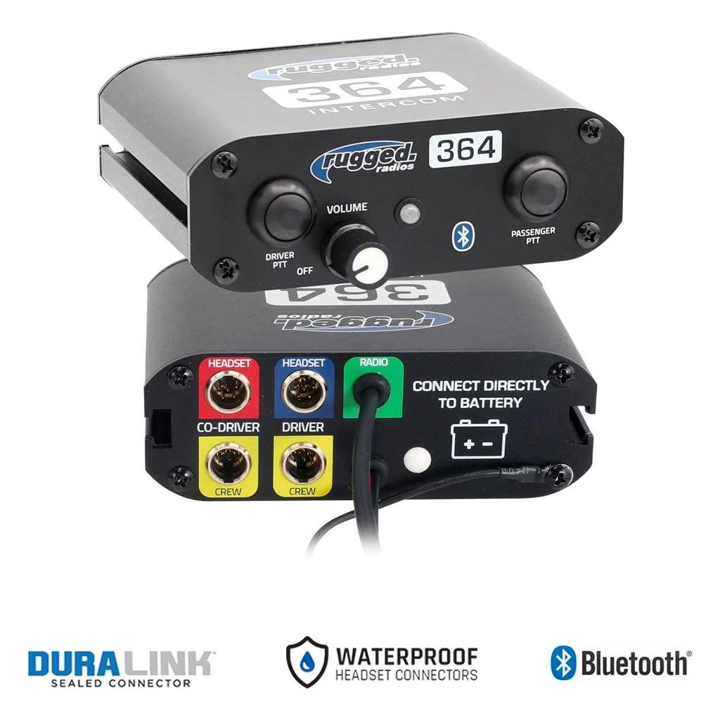 2 Person Super Sport 364 Communication Intercom System with Helmet Kits