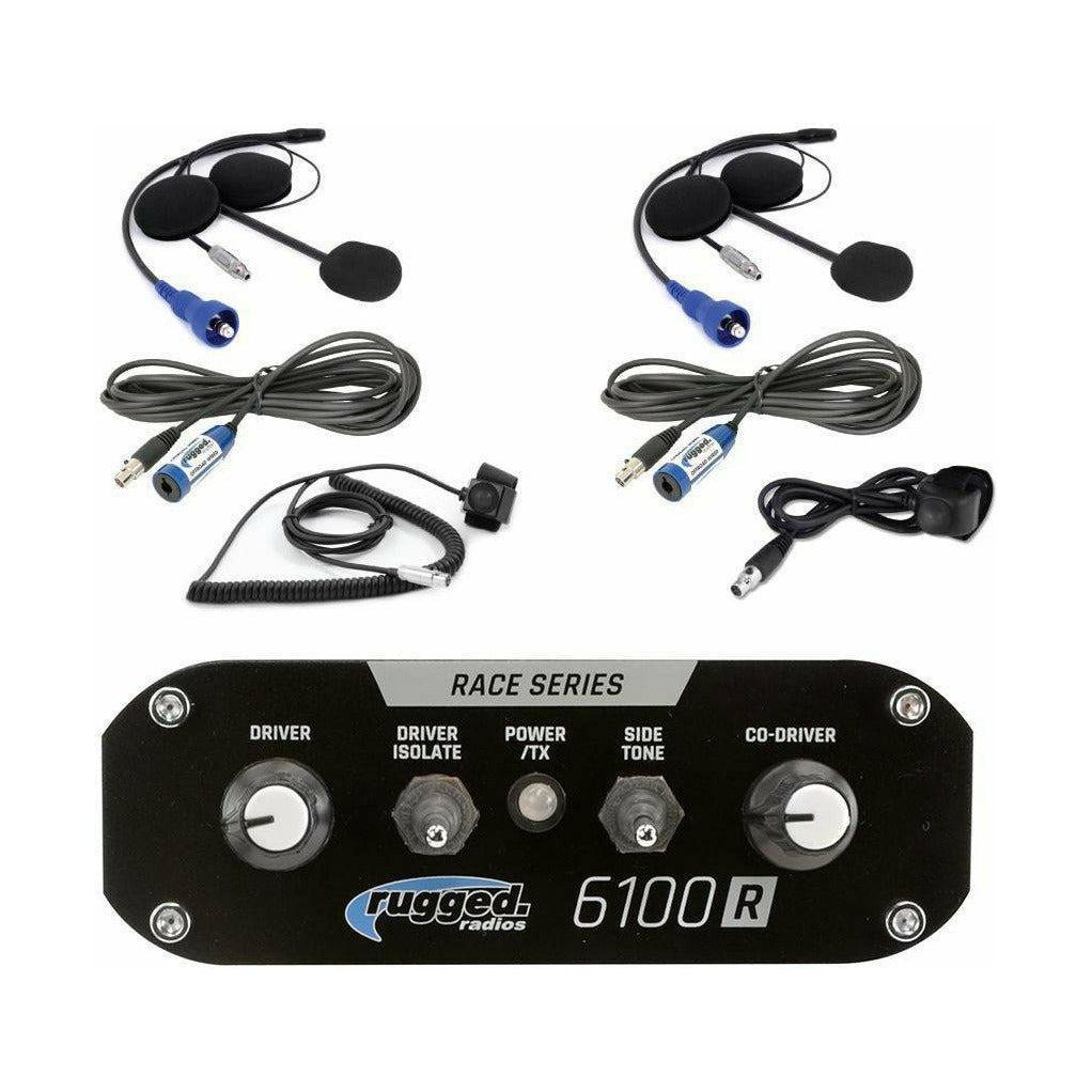 RRP6100 2 Person Race Intercom System with Helmet Kits
