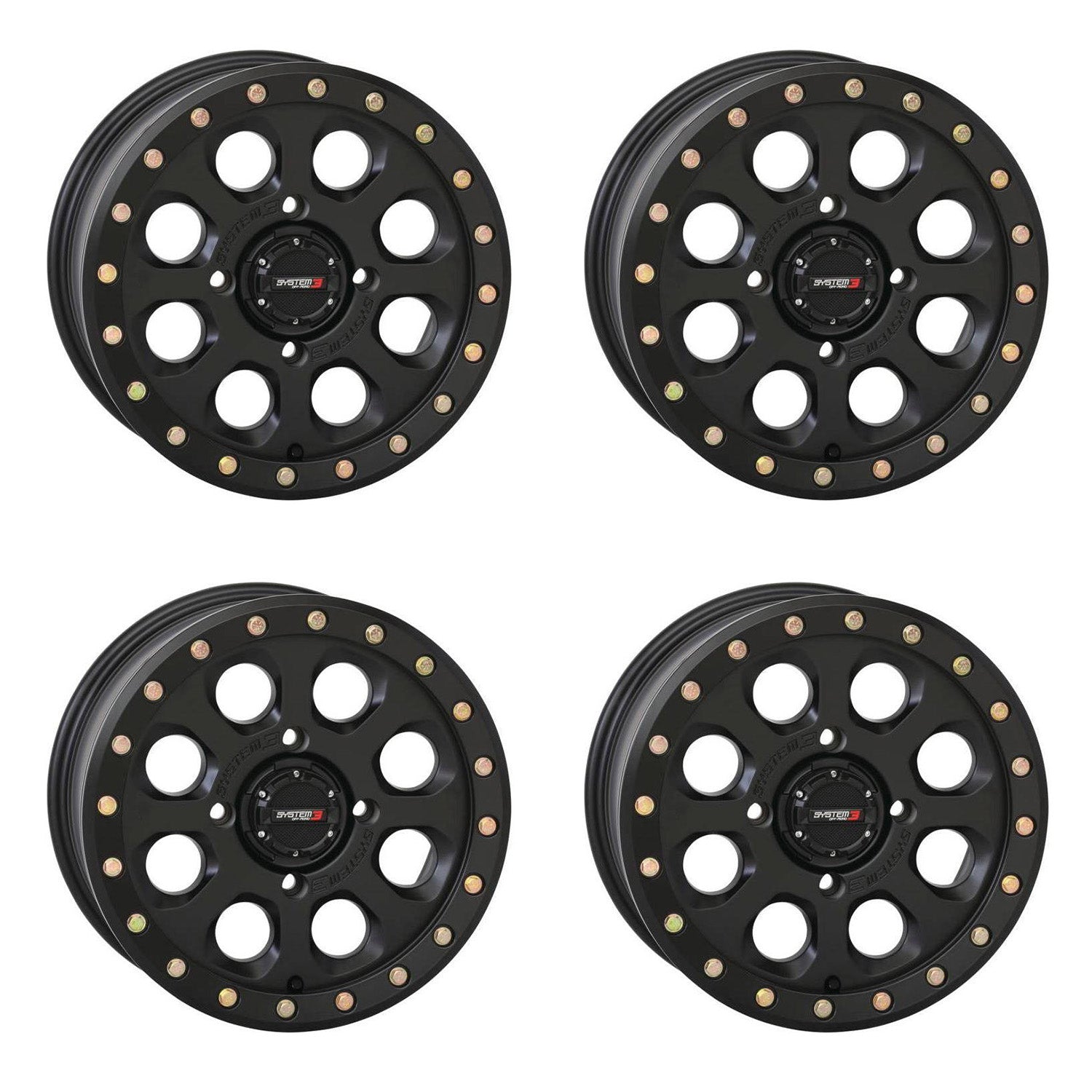 Set of 4 SB-7 Beadlock UTV Wheels 5x114.3 15x7 (6+1) (GARAGE SALE)