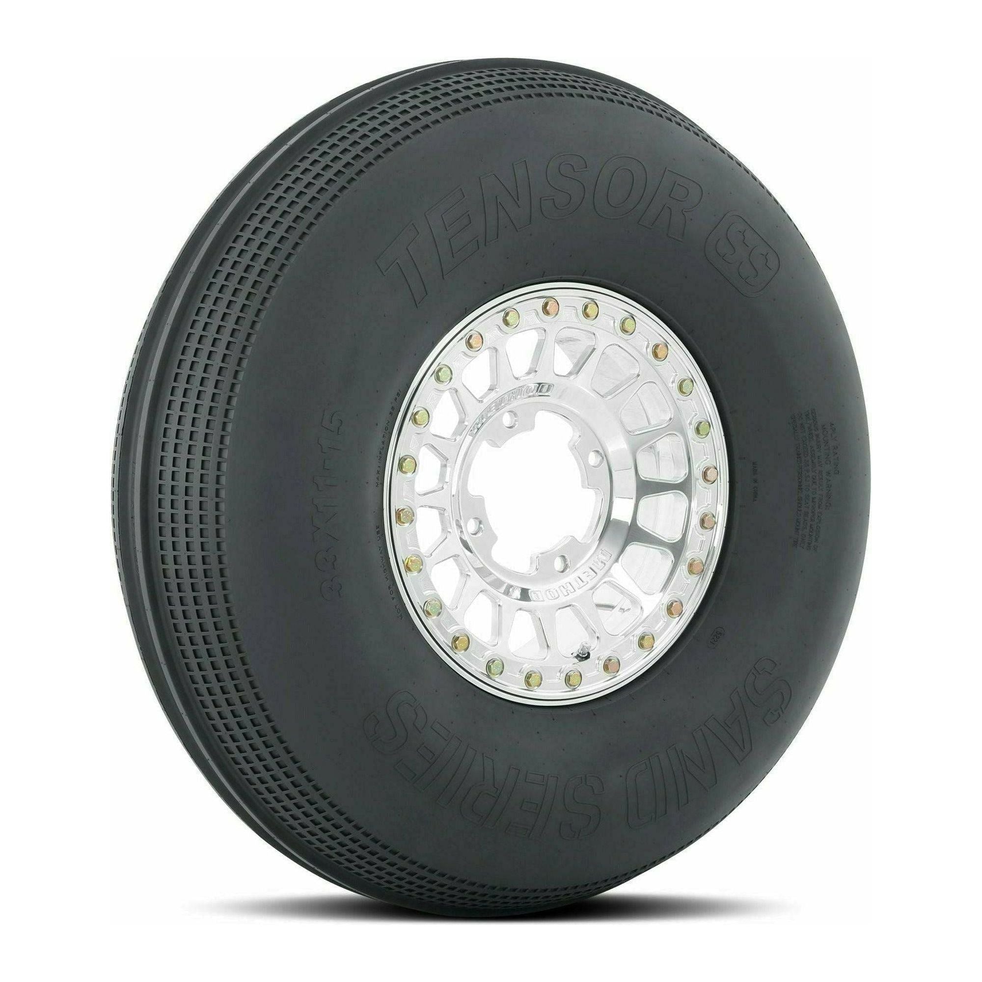 Can Am Maverick R SB-8 Beadlock Wheel (Matte Brushed Grey) / Sand Series Tire Package