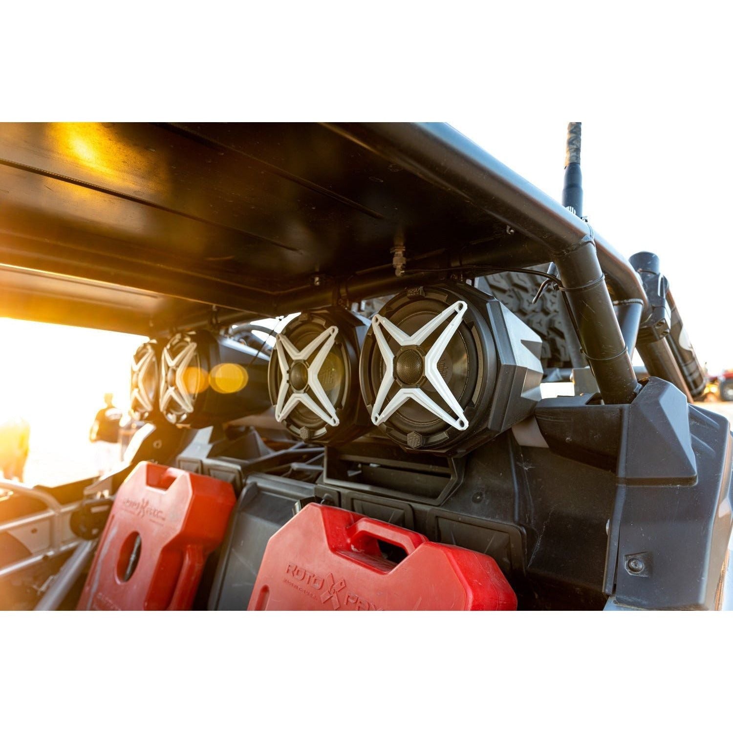 Universal 8" Cage Mounted Speaker Pods (LOADED SSV SPEAKERS W/2" CLAMPS) (GARAGE SALE)