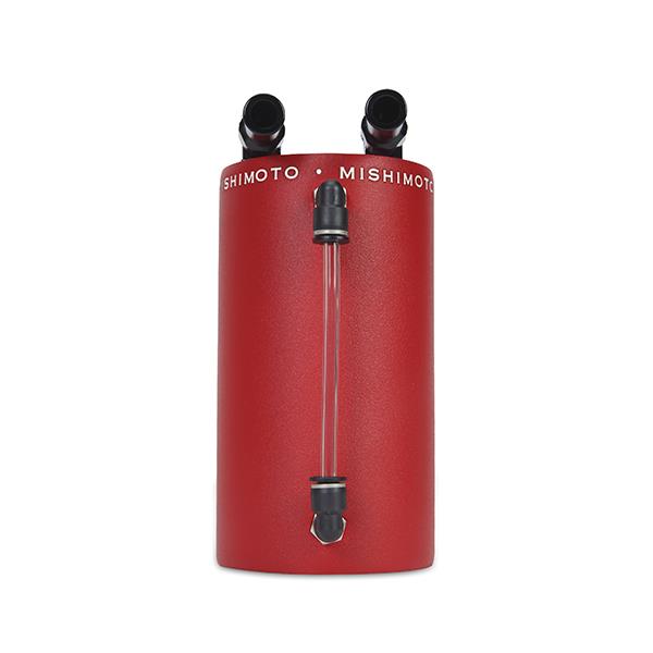 Mishimoto Large Aluminum Oil Catch Can - Wrinkle Red