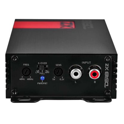 DS18 2-Channel Ultra Compact Class D Amplifier 380/4ohm Bridge 2x 230/2ohm 2x 140/4ohm Watts RMS