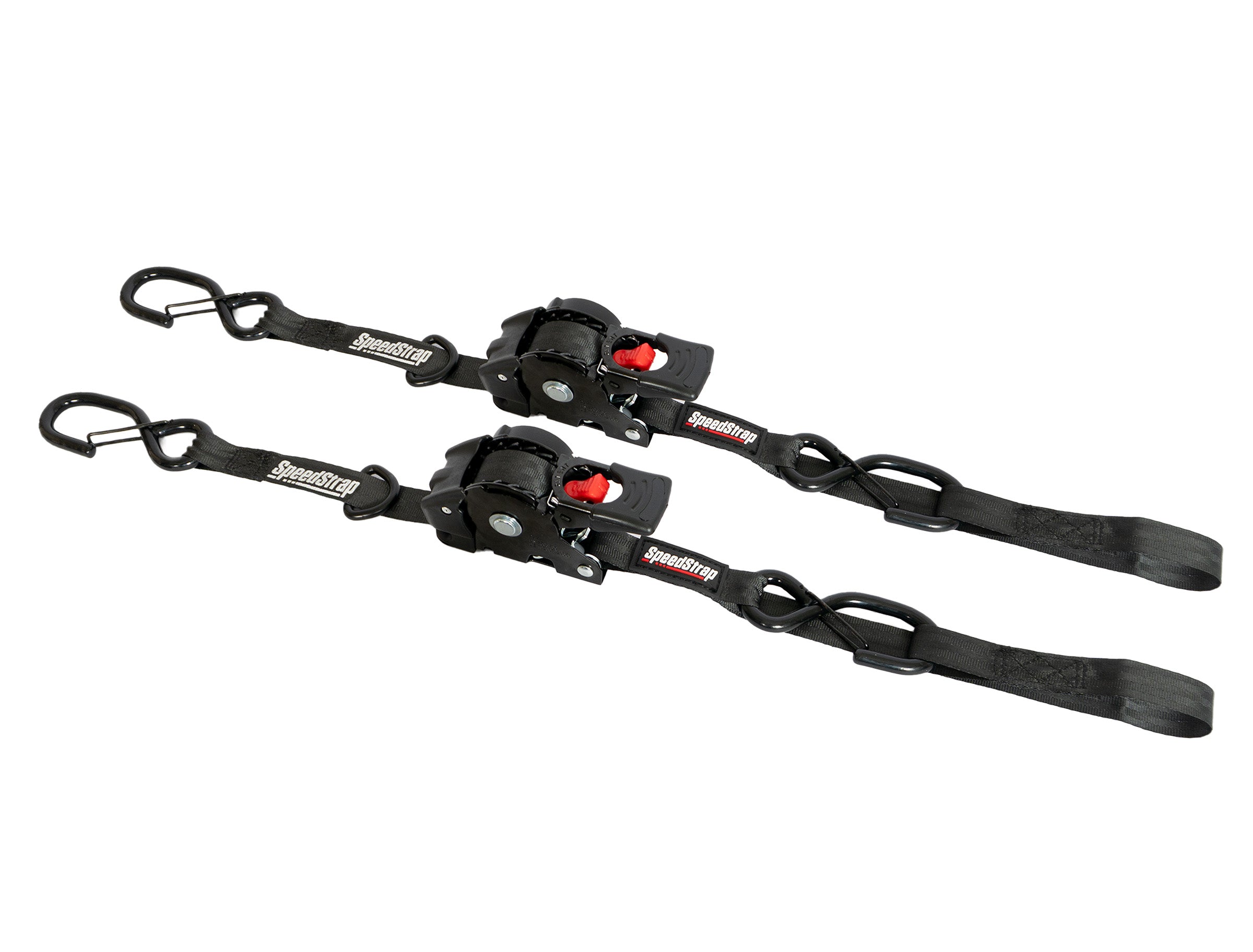 1" x 10ft Retractable Tie Downs w/ Built in Soft-Tie (2-Pack) - SpeedStrap