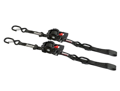 1" x 10ft Retractable Tie Downs w/ Built in Soft-Tie (2-Pack) - SpeedStrap