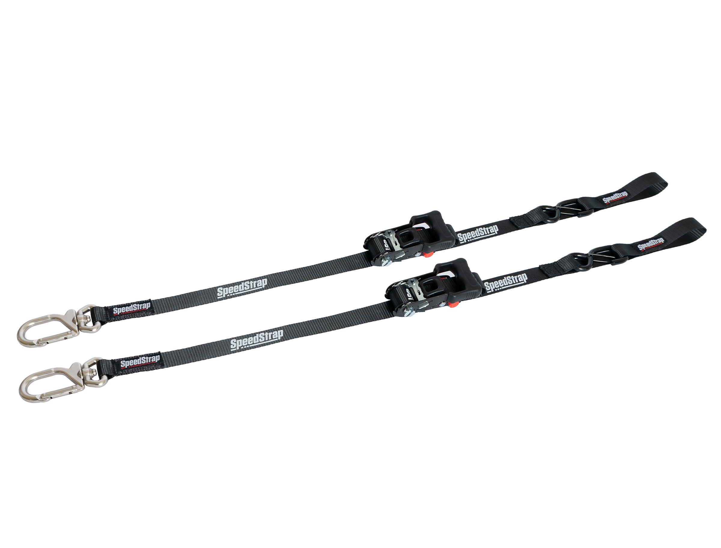 1.25" x 7ft Motorcycle Tie-Downs w/ Sliding Ratchet (2-Pack) - SpeedStrap