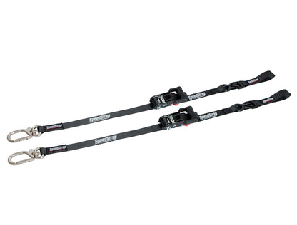 1.25" x 7ft Motorcycle Tie-Downs w/ Sliding Ratchet (2-Pack) - SpeedStrap