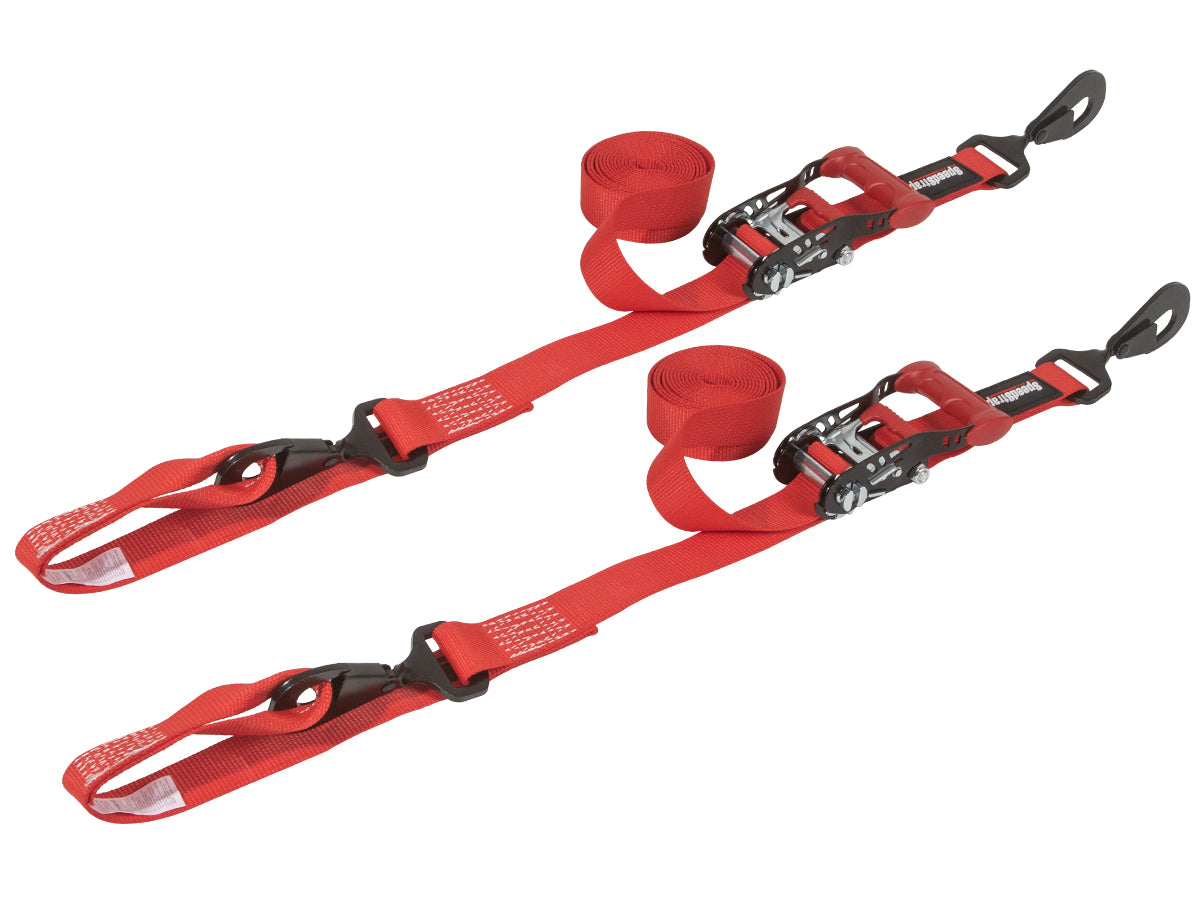 1.5" x 10' Ratchet Tie-Down w/ Soft-Tie (2 Pack) - SpeedStrap