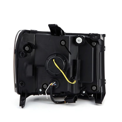 AlphaRex 07-13 GMC 1500HD PRO-Series Proj Headlights Plank Style Matte Blk w/Activ Light/Seq Signal