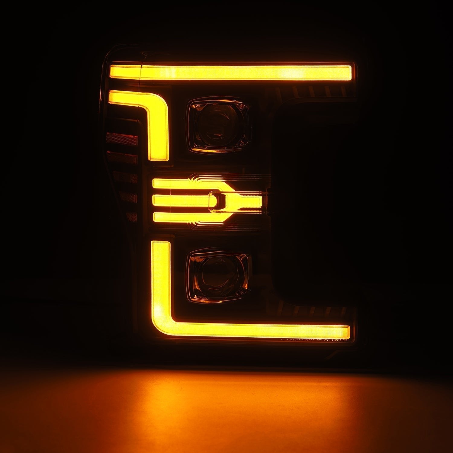 17-19 Ford Super Duty MKII LUXX-Series LED Projector Headlights Black