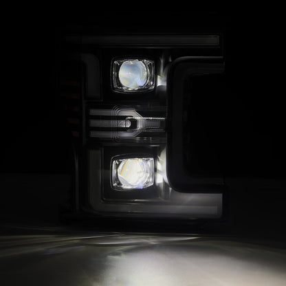 17-19 Ford Super Duty MKII LUXX-Series LED Projector Headlights Black