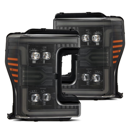 17-19 Ford Super Duty MKII NOVA-Series LED Projector Headlights Alpha-Black