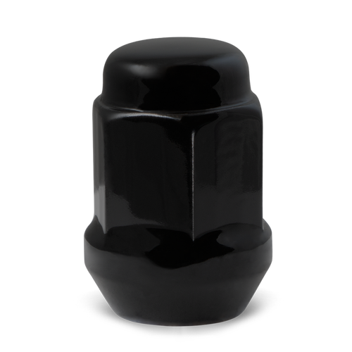 RHI 14X1.5 CLOSED END (LONG) BULGE ACORN (18 POINT) 8 LUG 1.90" BLACK 28 LUGS, 4 LOCKS, 1 KEY