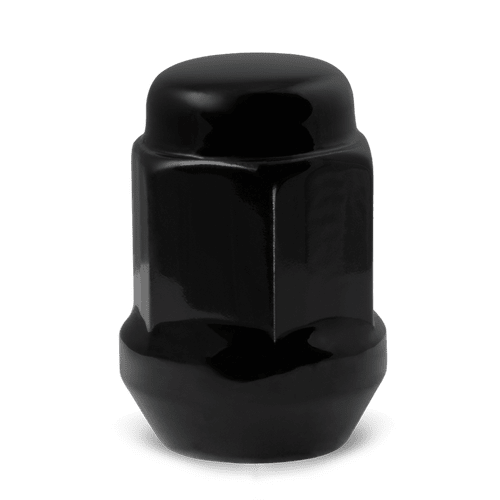 RHI 12X1.25 CLOSED END BULGE ACORN (18 POINT) ET 6 LUG 1.62" BLACK 20 LUGS, 4 LOCKS, 1 KEY