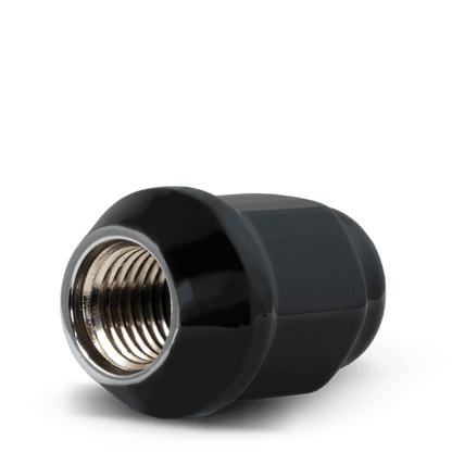 RHI 9/16" CLOSED END (LONG) BULGE ACORN (18 POINT) 8 LUG 1.90" BLACK 28 LUGS, 4 LOCKS, 1 KEY