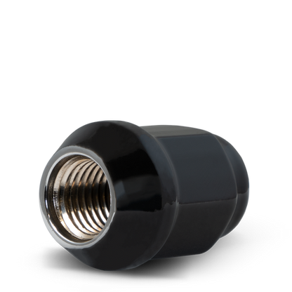RHI 12X1.5 CLOSED END BULGE ACORN (18 POINT) 5 LUG 1.38" BLACK 16 LUGS, 4 LOCKS, 1 KEY