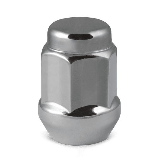 RHI 14X1.5 LUG BOLT (27MM) BULGE ACORN (18 POINT) 5 LUG 1.06" CHROME 16 LUGS, 4 LOCKS, 1 KEY