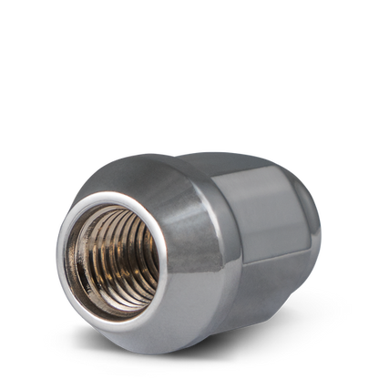 RHI 14X1.5 CLOSED END (LONG) BULGE ACORN (18 POINT) 6 LUG 1.90" CHROME 20 LUGS, 4 LOCKS, 1 KEY