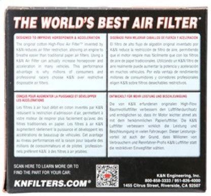 K&N Universal Rubber Filter 2 inch Top OD / 3.5 inch Base OD / 2.25 inch Flange ID / 4 inch Height