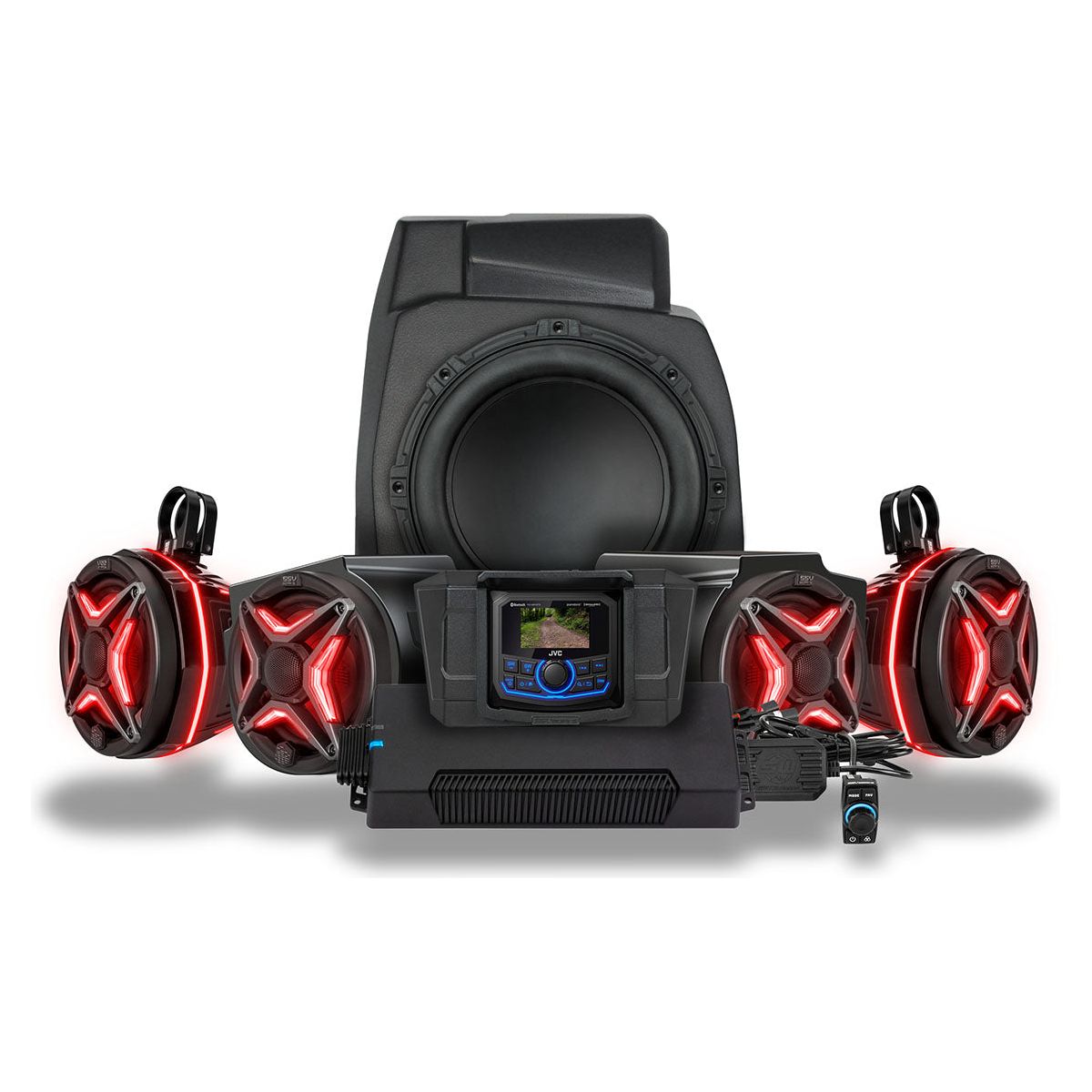 Polaris RZR Pro Series Phase-5 V-Spec 5-Speaker 1400watt System with JVC