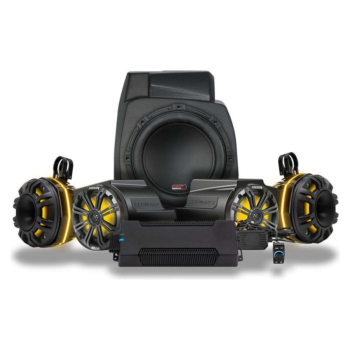 Polaris RZR Pro Series Phase-6 K-Spec 5-Speaker 1400watt System for Ride Command